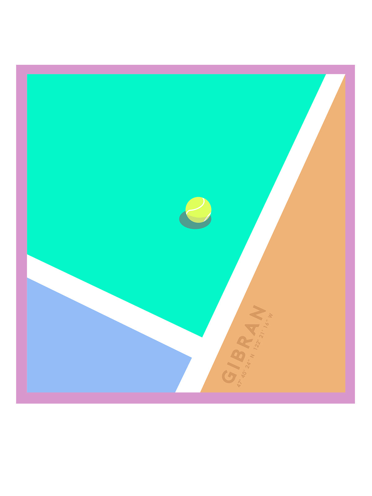 Tennis Lines Art Print