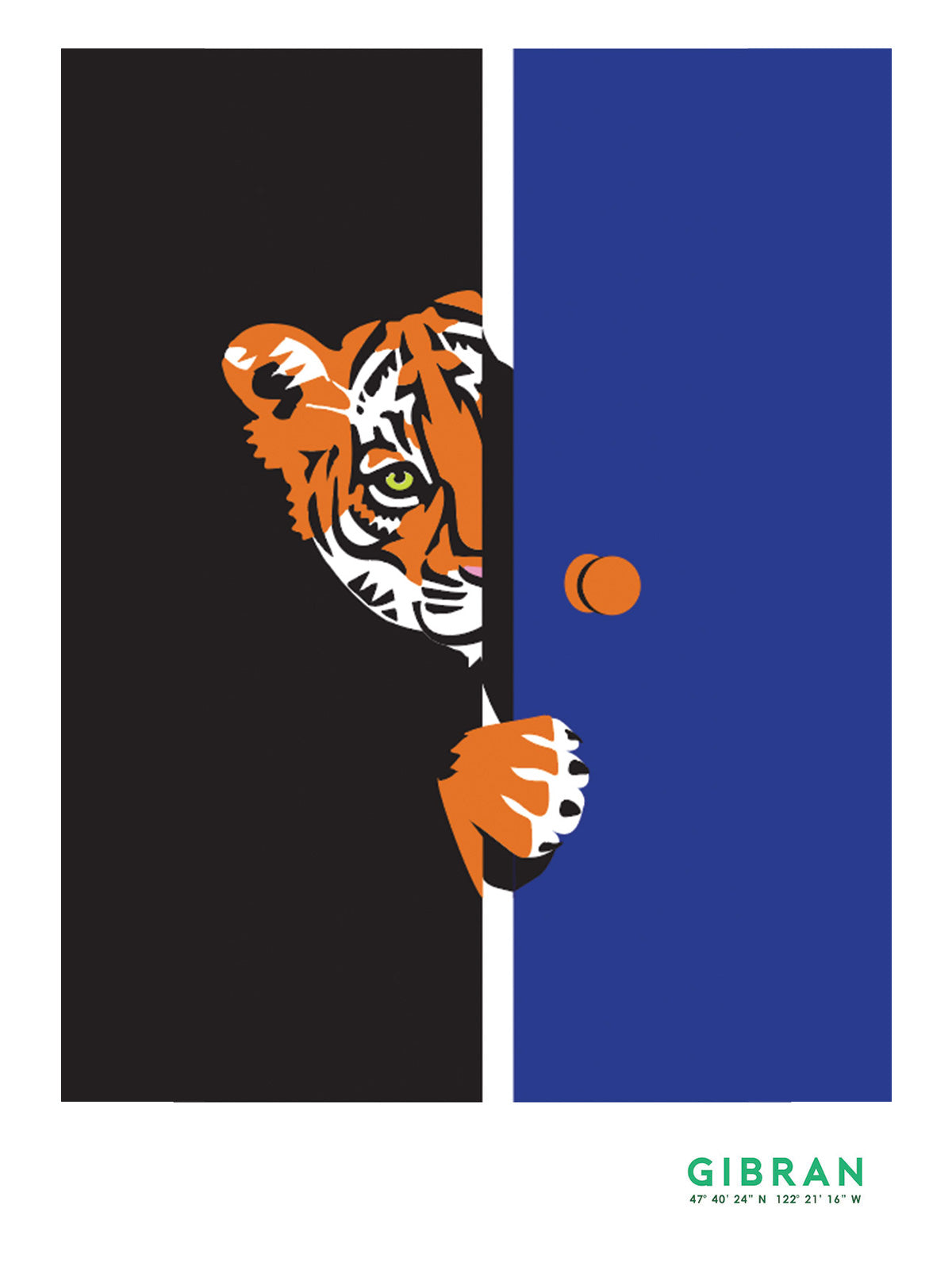 Tiger door Art Print